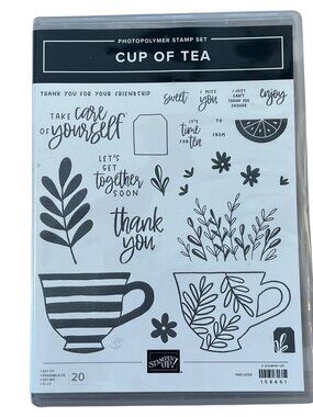 Stampin' Up! Cup Of Tea Stamp Set & Teacup Die Two-Step Cardmaking Supply